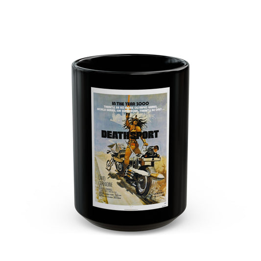 DEATHSPORT 1978 Movie Poster - Black Coffee Mug-15oz-The Sticker Space