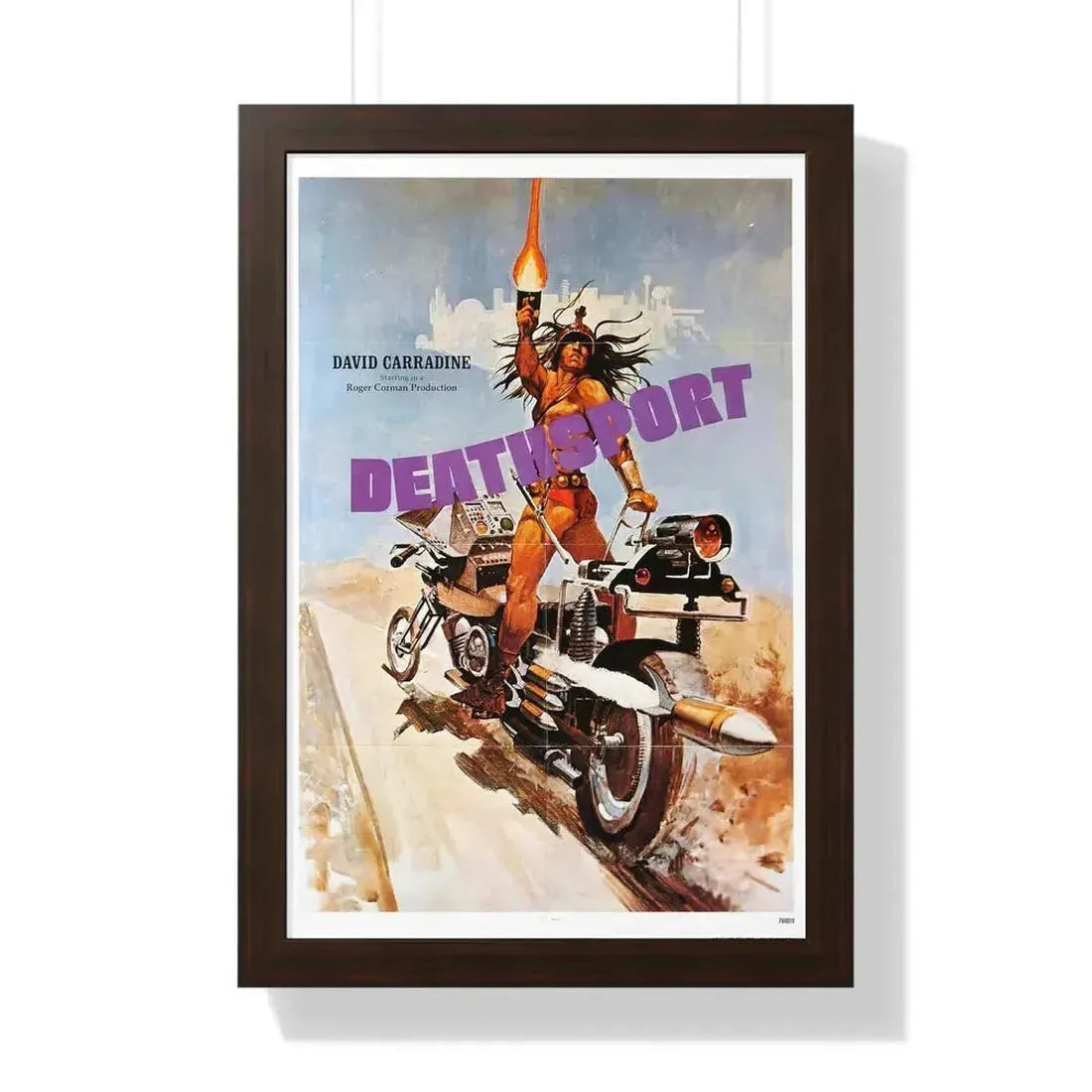 DEATHSPORT (2) 1978 - Framed Movie Poster 16″ x 24″ Walnut - The Sticker Space