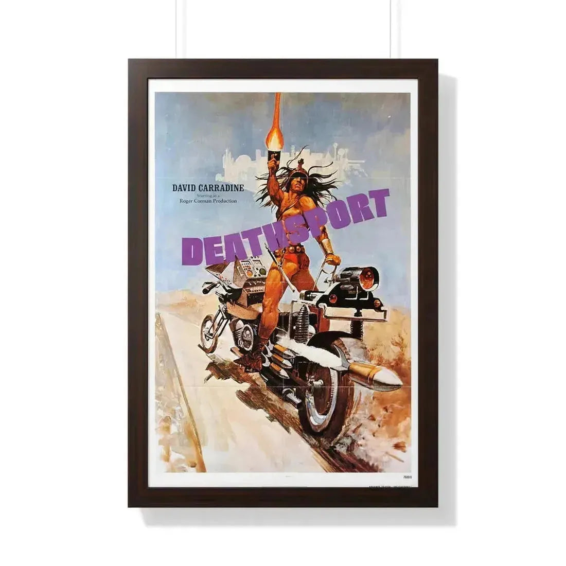 DEATHSPORT (2) 1978 - Framed Movie Poster 20" x 30" Walnut - The Sticker Space