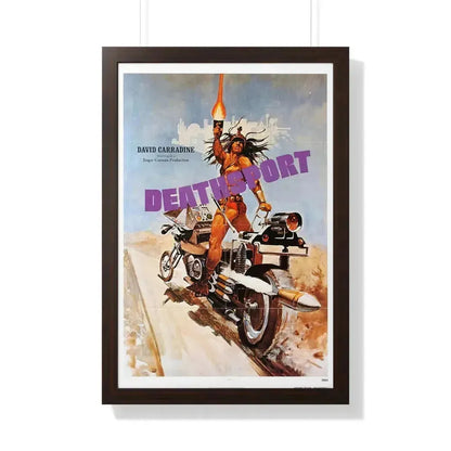 DEATHSPORT (2) 1978 - Framed Movie Poster 20" x 30" Walnut - The Sticker Space