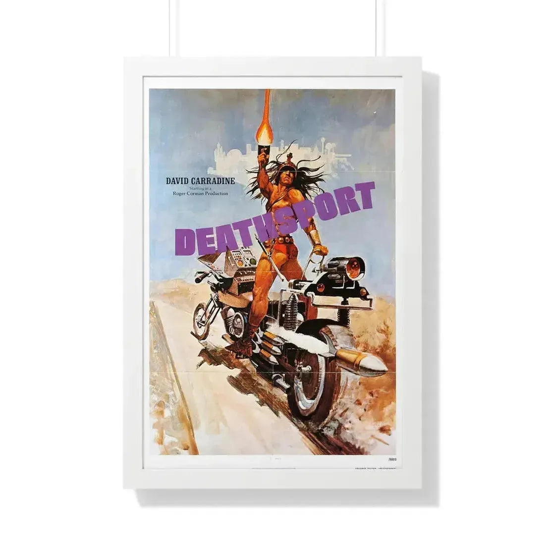 DEATHSPORT (2) 1978 - Framed Movie Poster 20" x 30" White - The Sticker Space