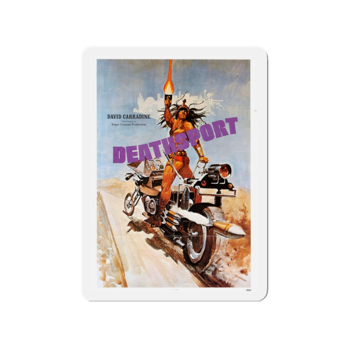 DEATHSPORT (2) 1978 Movie Poster - Die-Cut Magnet-2" x 2"-The Sticker Space