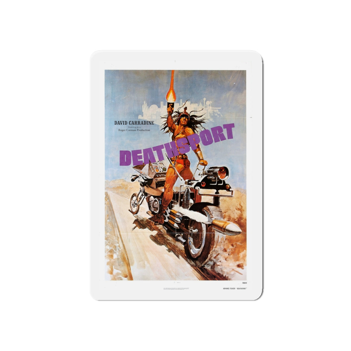 DEATHSPORT (2) 1978 Movie Poster - Die-Cut Magnet-5" x 5"-The Sticker Space