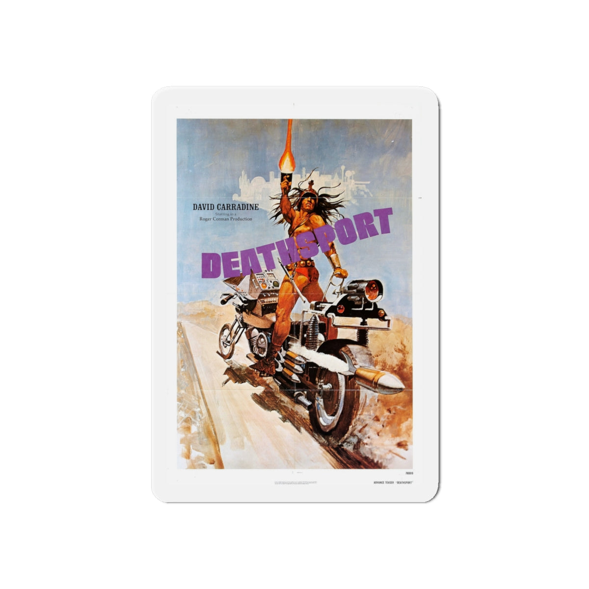 DEATHSPORT (2) 1978 Movie Poster - Die-Cut Magnet-6 × 6"-The Sticker Space