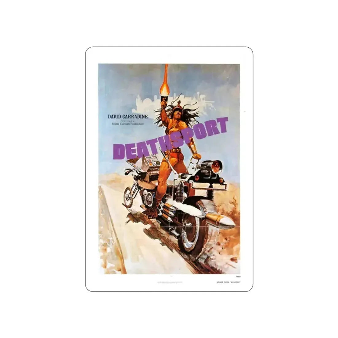 DEATHSPORT (2) 1978 Movie Poster STICKER Vinyl Die-Cut Decal 2 Inch - The Sticker Space