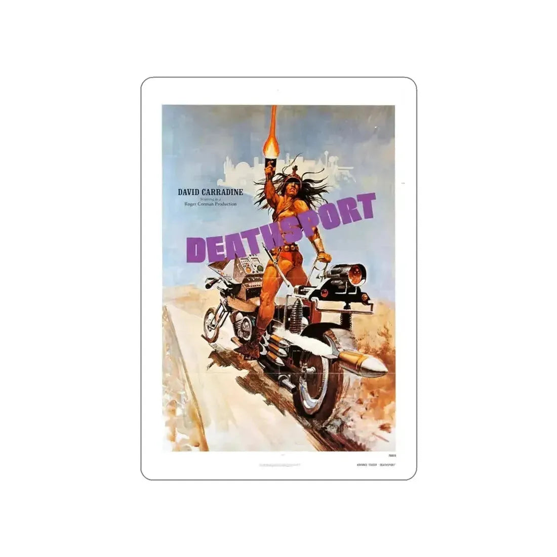 DEATHSPORT (2) 1978 Movie Poster STICKER Vinyl Die-Cut Decal - The Sticker Space