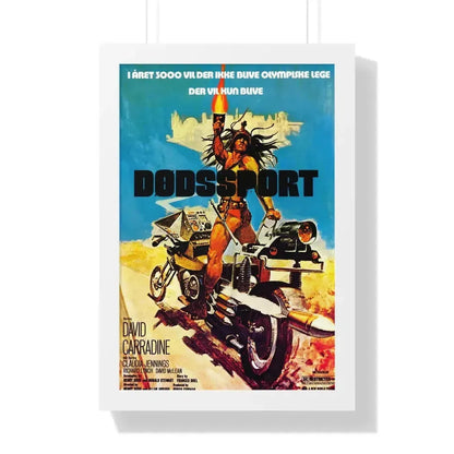 DEATHSPORT (DANISH) 1978 - Framed Movie Poster 16″ x 24″ White - The Sticker Space