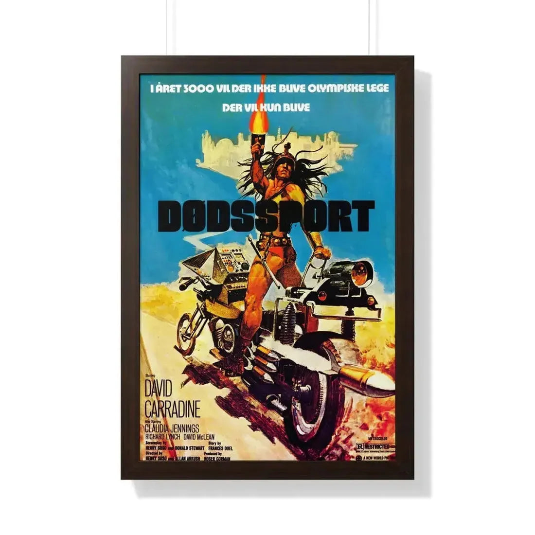 DEATHSPORT (DANISH) 1978 - Framed Movie Poster - The Sticker Space