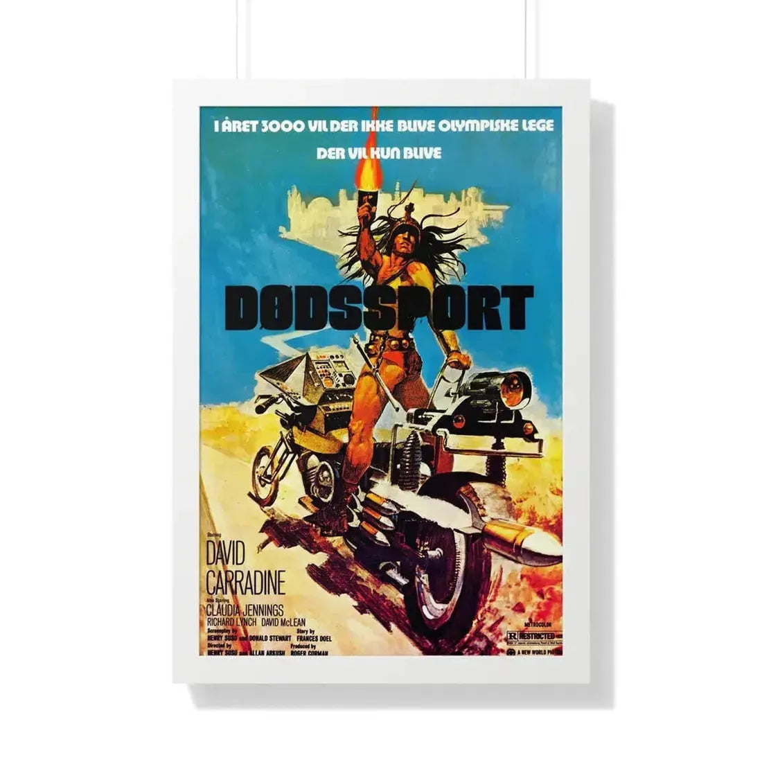 DEATHSPORT (DANISH) 1978 - Framed Movie Poster - The Sticker Space