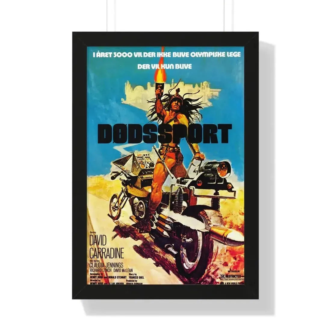 DEATHSPORT (DANISH) 1978 - Framed Movie Poster - The Sticker Space