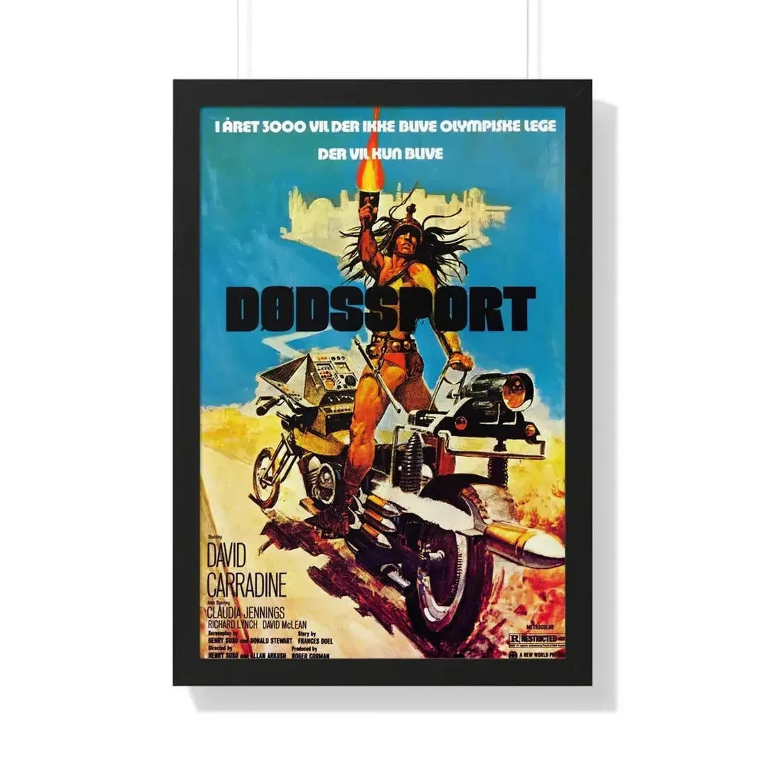 DEATHSPORT (DANISH) 1978 - Framed Movie Poster - The Sticker Space