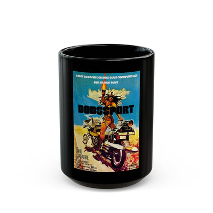 DEATHSPORT (DANISH) 1978 Movie Poster - Black Coffee Mug-15oz-The Sticker Space