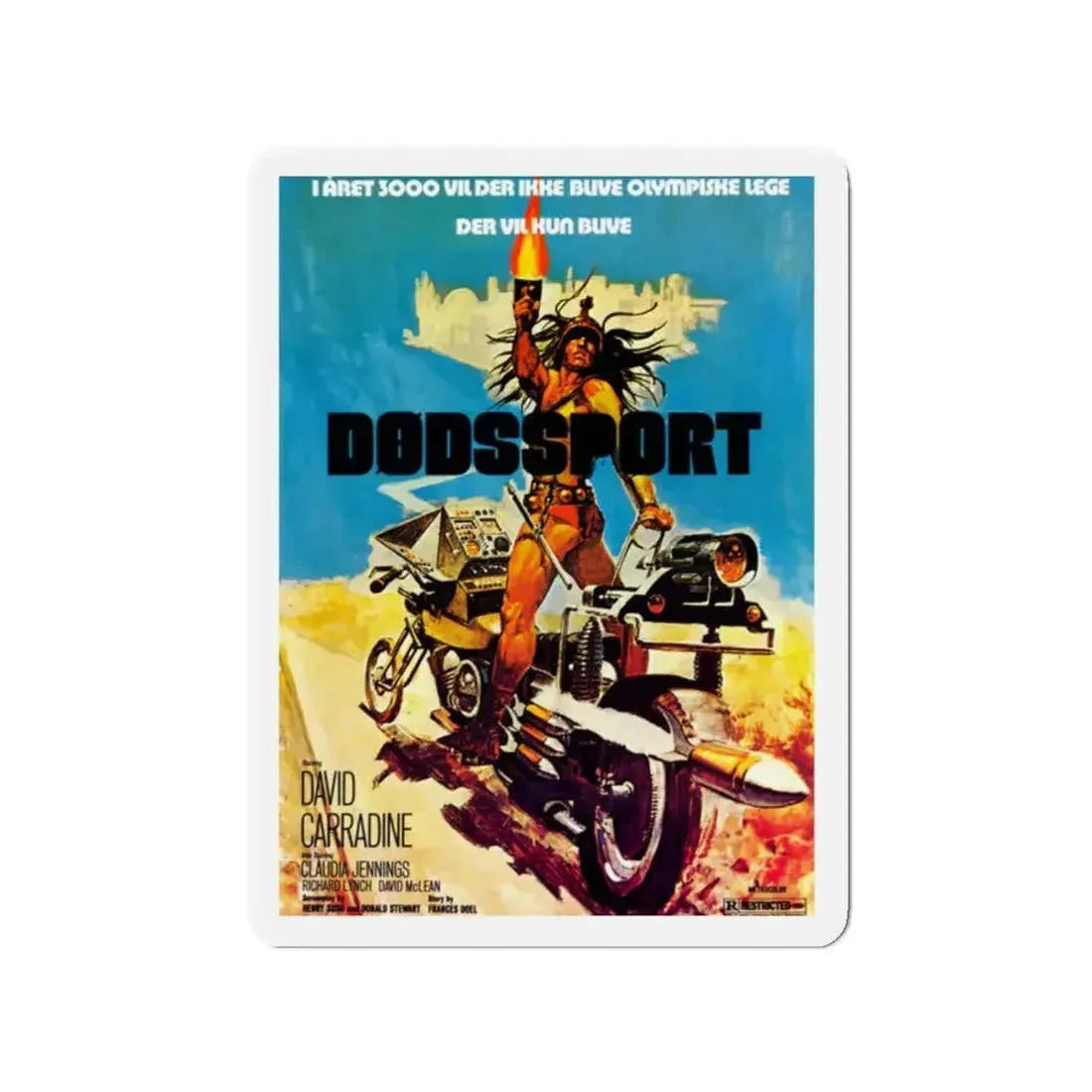 DEATHSPORT (DANISH) 1978 Movie Poster - Refrigerator Magnet - The Sticker Space