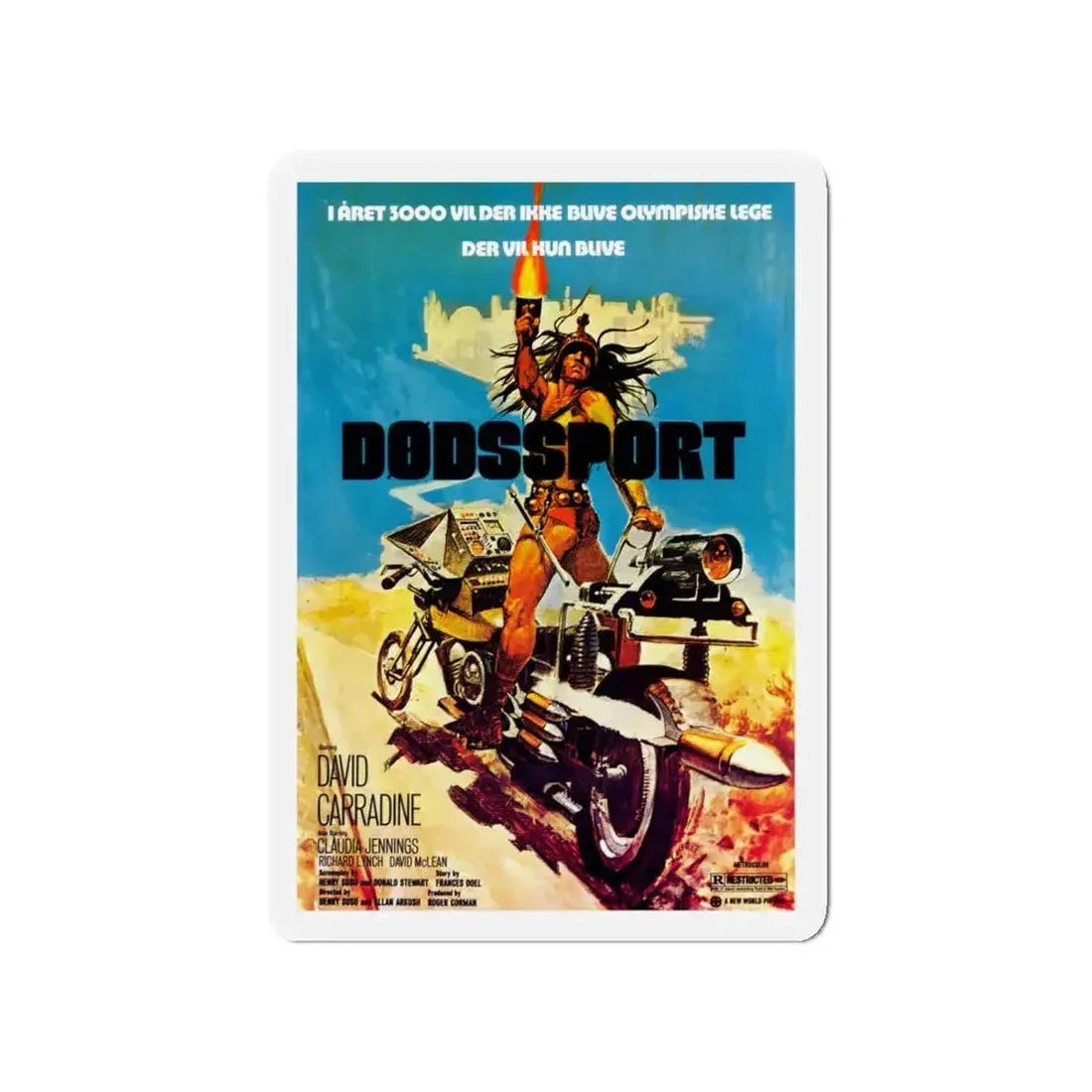 DEATHSPORT (DANISH) 1978 Movie Poster - Refrigerator Magnet - The Sticker Space