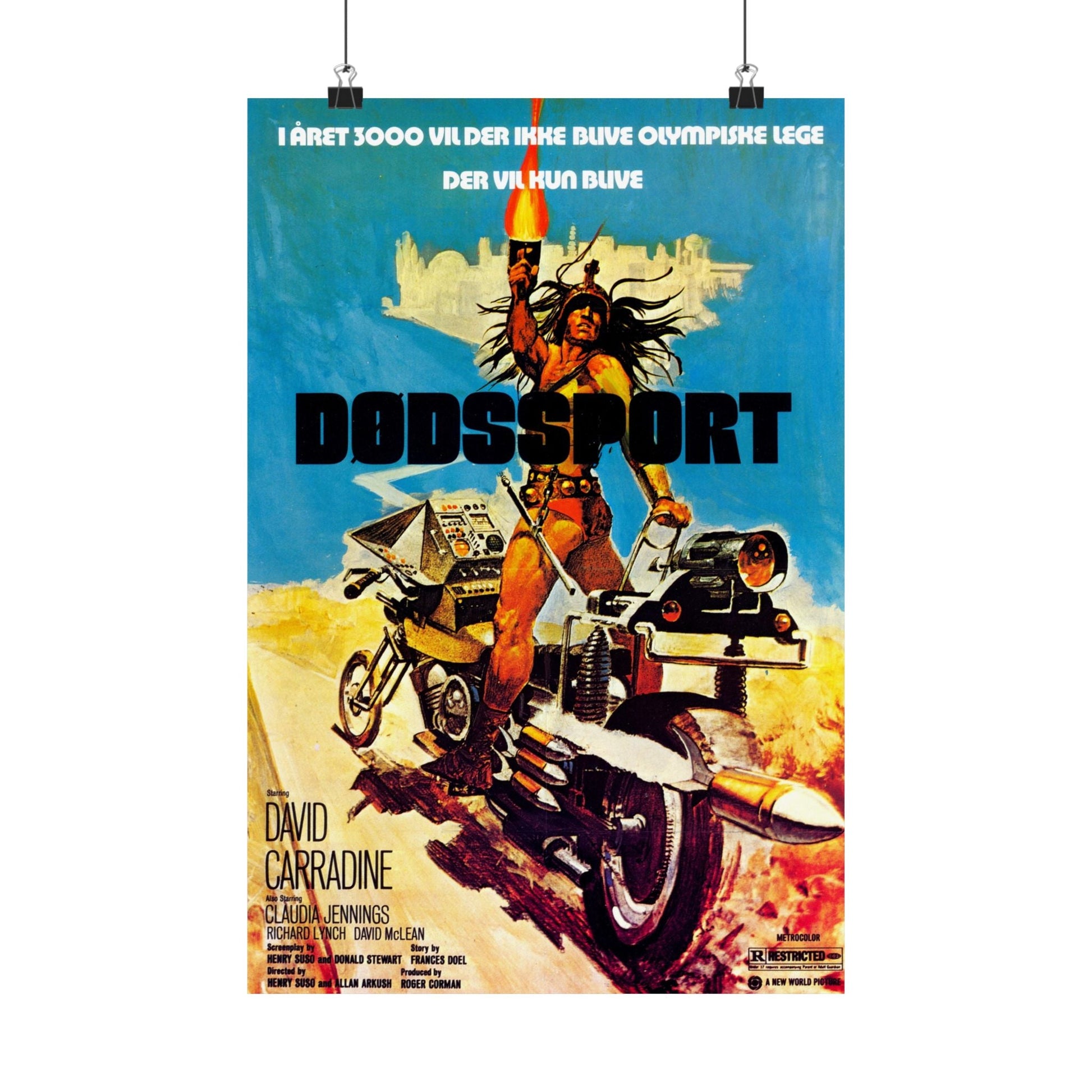 DEATHSPORT (DANISH) 1978 - Paper Movie Poster-12″ x 18″-The Sticker Space