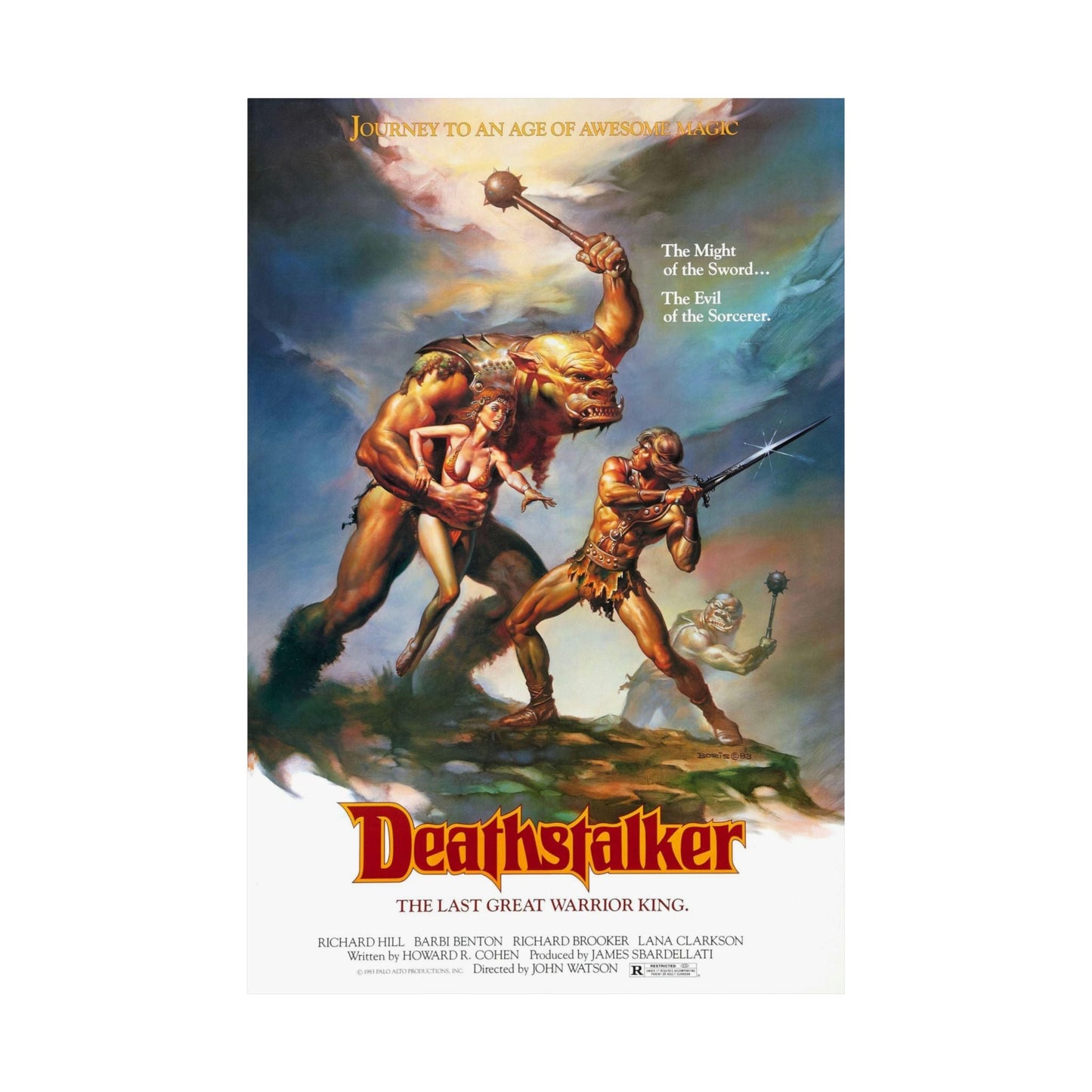 DEATHSTALKER 1983 - Paper Movie Poster-The Sticker Space