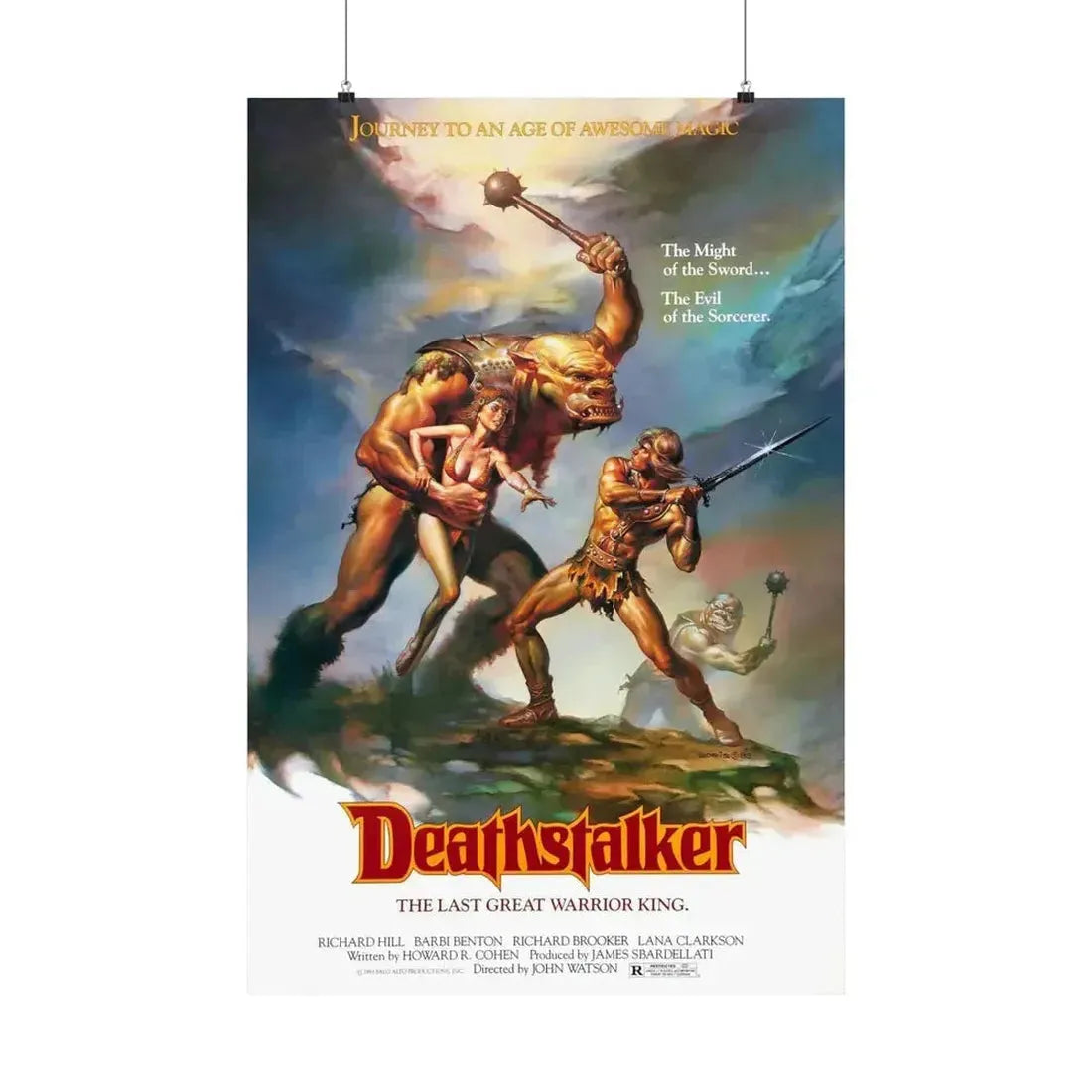DEATHSTALKER 1983 - Paper Movie Poster - The Sticker Space