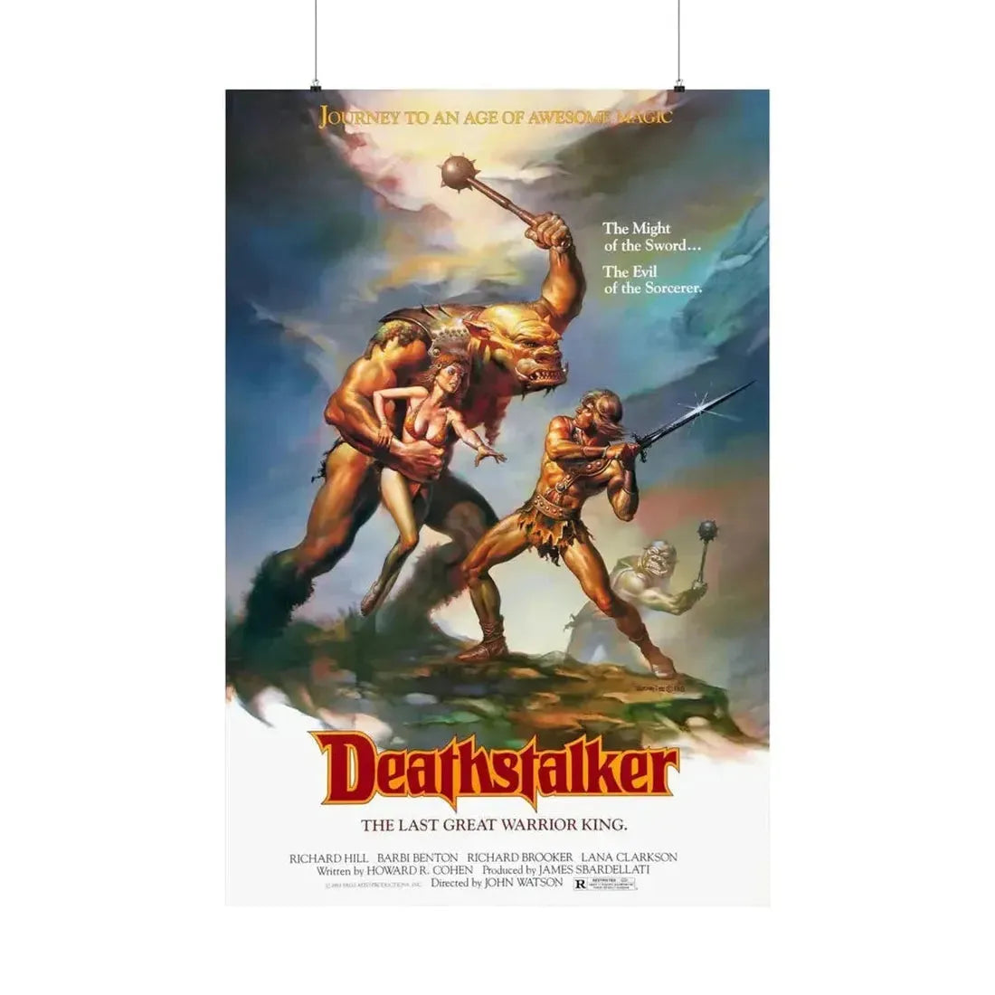 DEATHSTALKER 1983 - Paper Movie Poster - The Sticker Space