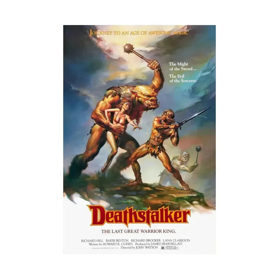 DEATHSTALKER 1983 - Paper Movie Poster - The Sticker Space