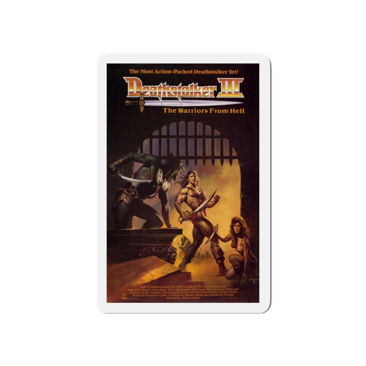 DEATHSTALKER III 1988 Movie Poster - Die-Cut Magnet-5" x 5"-The Sticker Space