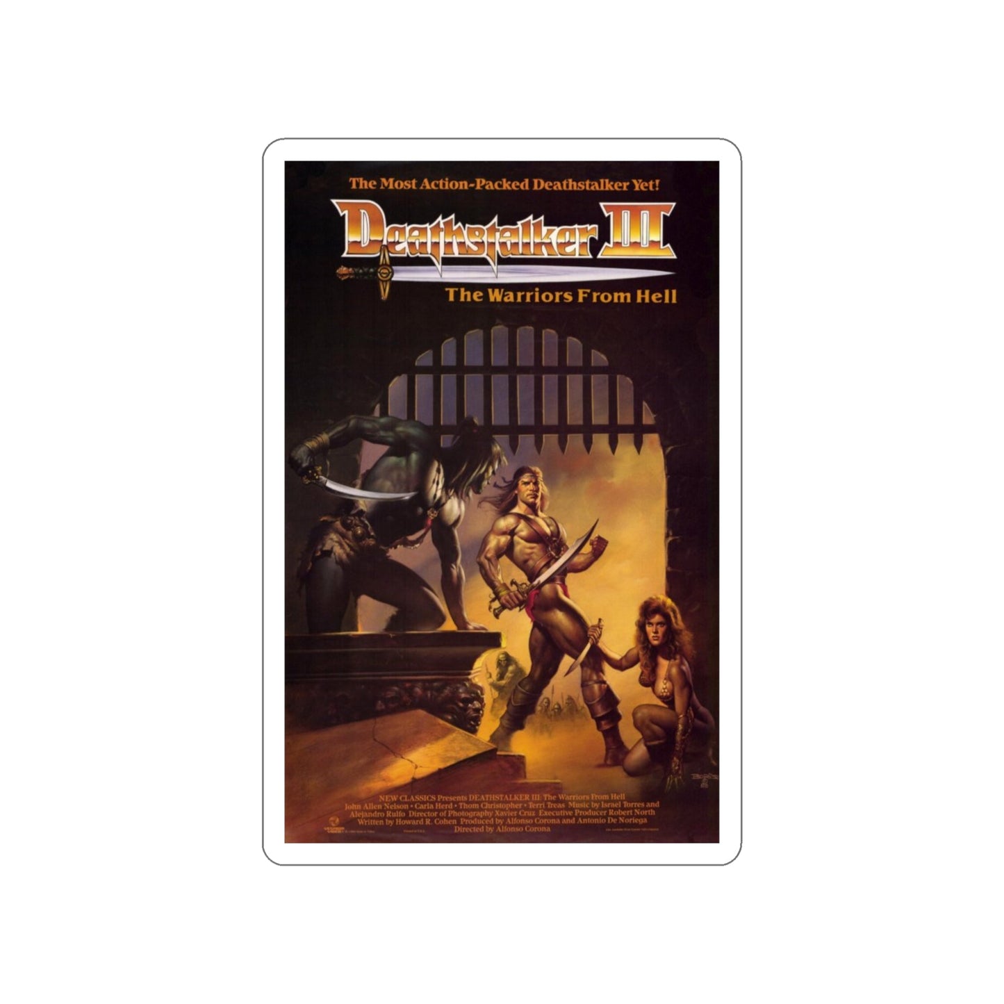 DEATHSTALKER III 1988 Movie Poster STICKER Vinyl Die-Cut Decal-4 Inch-The Sticker Space