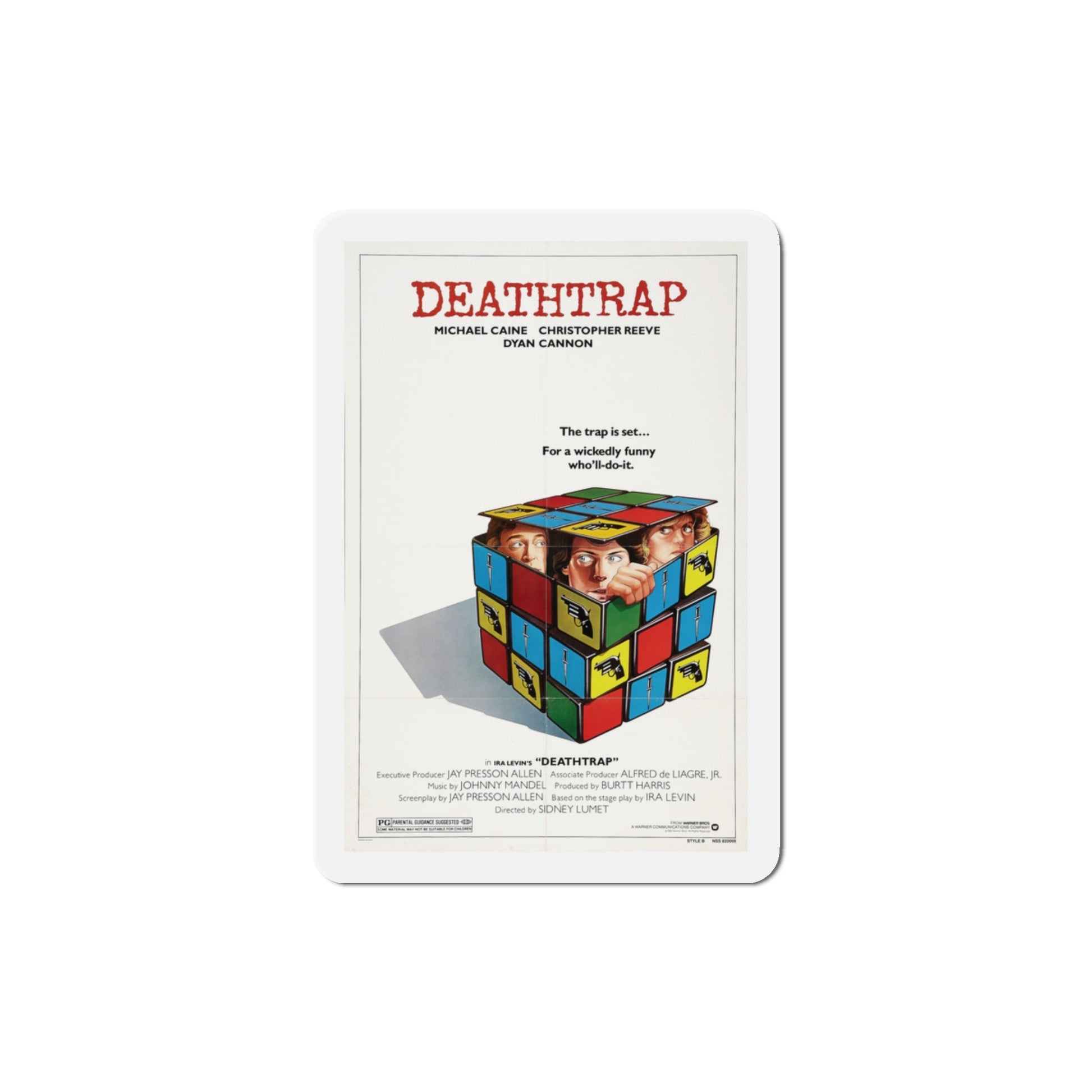 Deathtrap 1982 Movie Poster Die-Cut Magnet-The Sticker Space