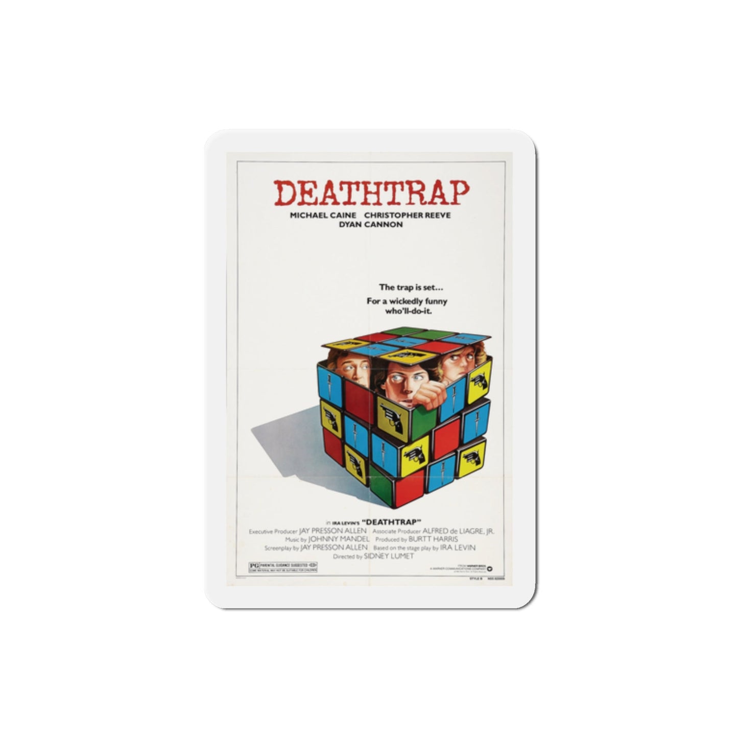 Deathtrap 1982 Movie Poster Die-Cut Magnet-The Sticker Space