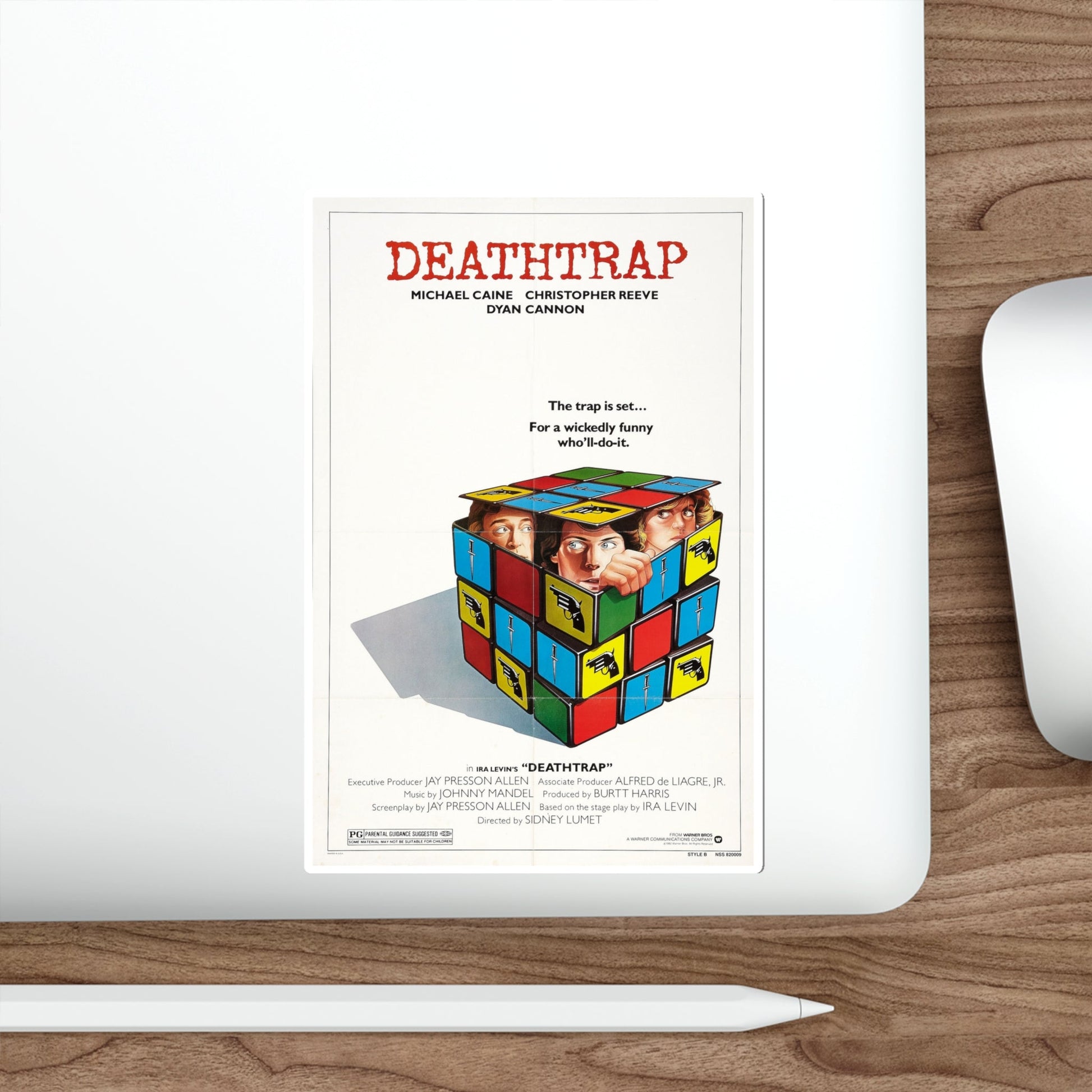 Deathtrap 1982 Movie Poster STICKER Vinyl Die-Cut Decal-The Sticker Space