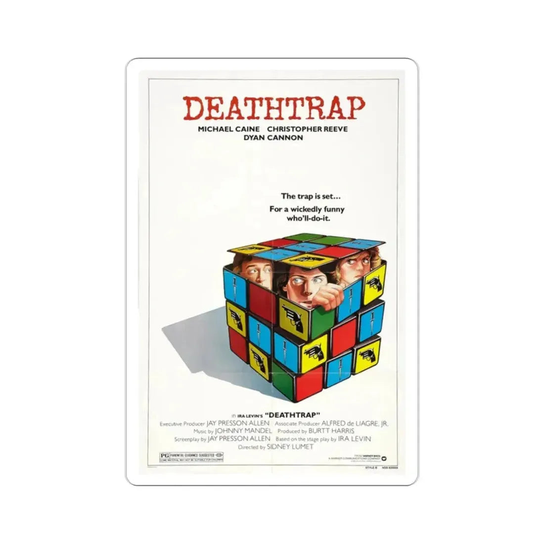 Deathtrap 1982 Movie Poster STICKER Vinyl Die-Cut Decal - The Sticker Space