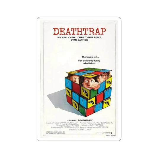Deathtrap 1982 Movie Poster - STICKER Vinyl Kiss-Cut Decal 2 Inch White - The Sticker Space