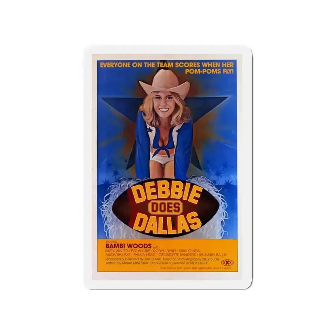 DEBBIE DOES DALLAS 1978 Movie Poster - Refrigerator Magnet - The Sticker Space