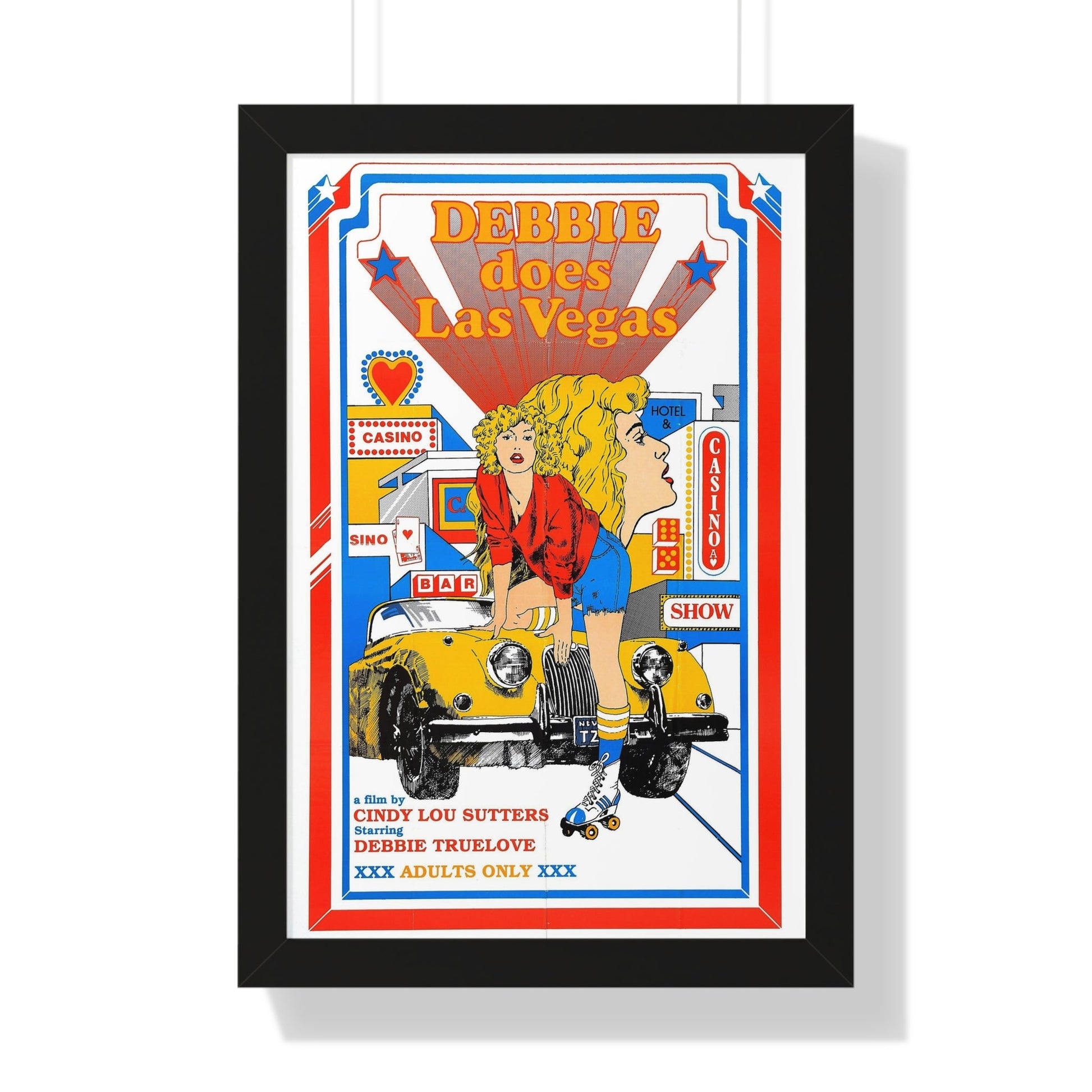 DEBBIE DOES LAS VEGAS 1981 - Framed Movie Poster-16″ x 24″-The Sticker Space