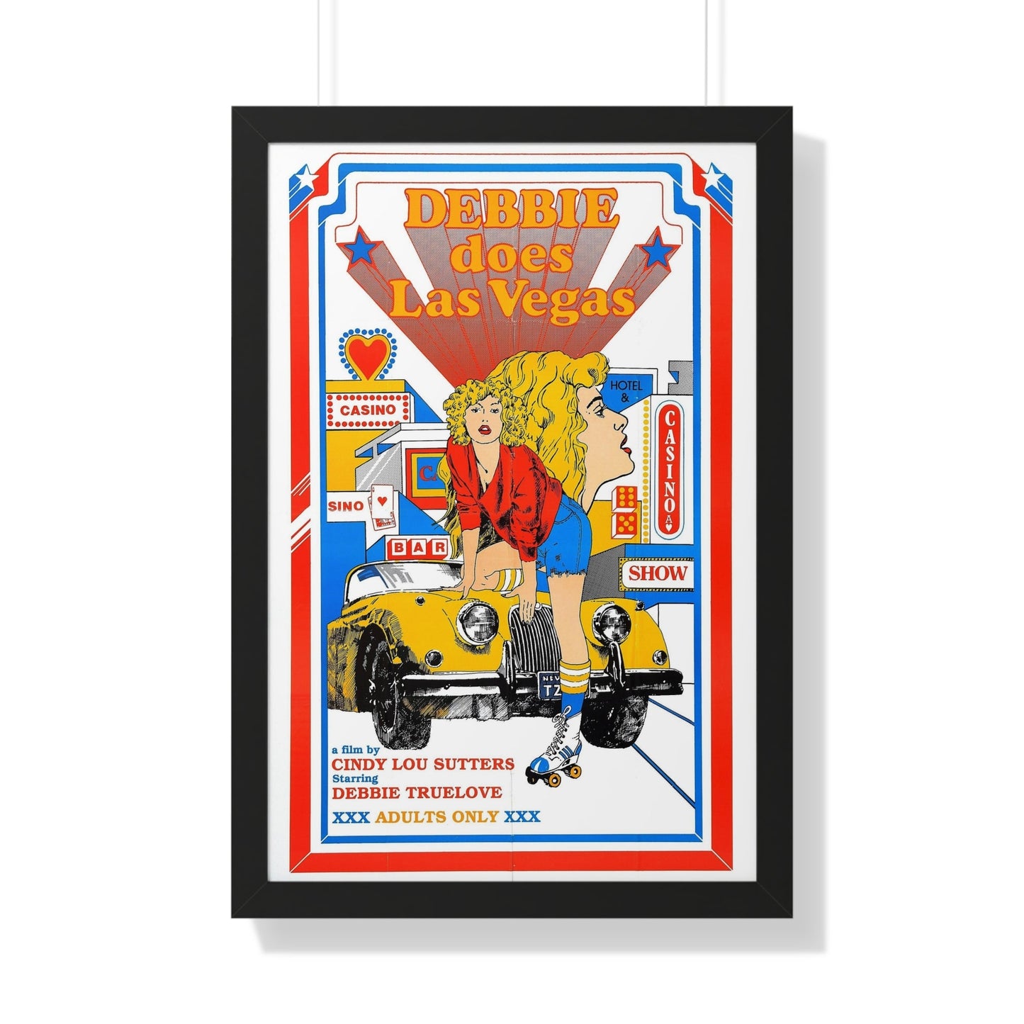 DEBBIE DOES LAS VEGAS 1981 - Framed Movie Poster-20" x 30"-The Sticker Space