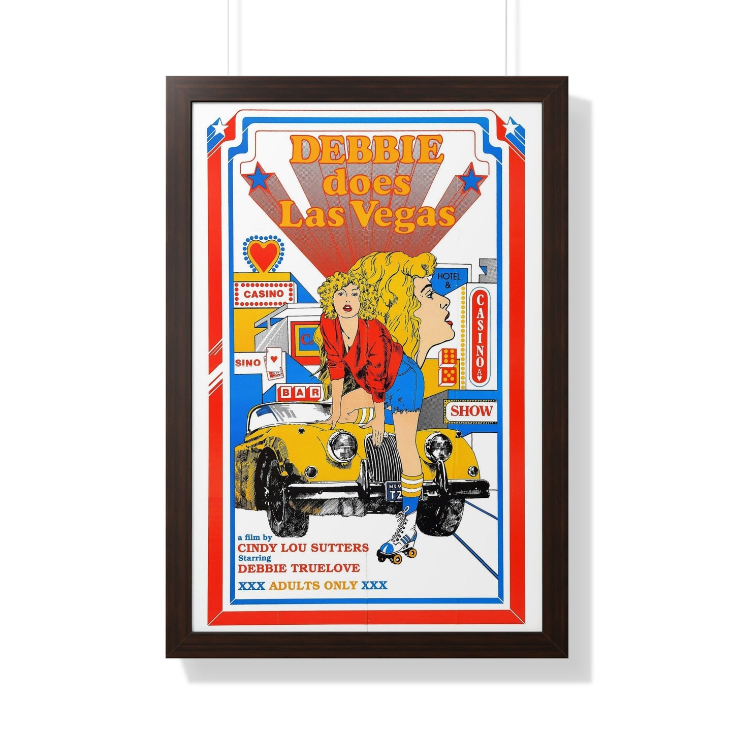 DEBBIE DOES LAS VEGAS 1981 - Framed Movie Poster-20" x 30"-The Sticker Space