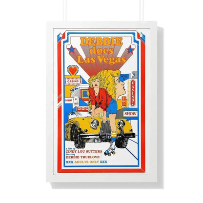 DEBBIE DOES LAS VEGAS 1981 - Framed Movie Poster 20" x 30" White - The Sticker Space