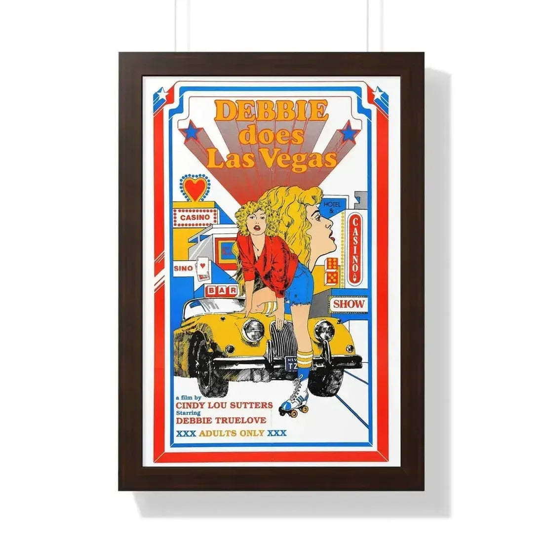 DEBBIE DOES LAS VEGAS 1981 - Framed Movie Poster - The Sticker Space
