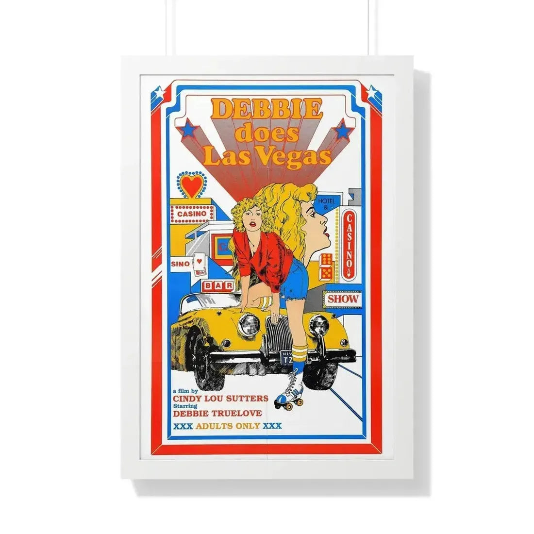 DEBBIE DOES LAS VEGAS 1981 - Framed Movie Poster - The Sticker Space
