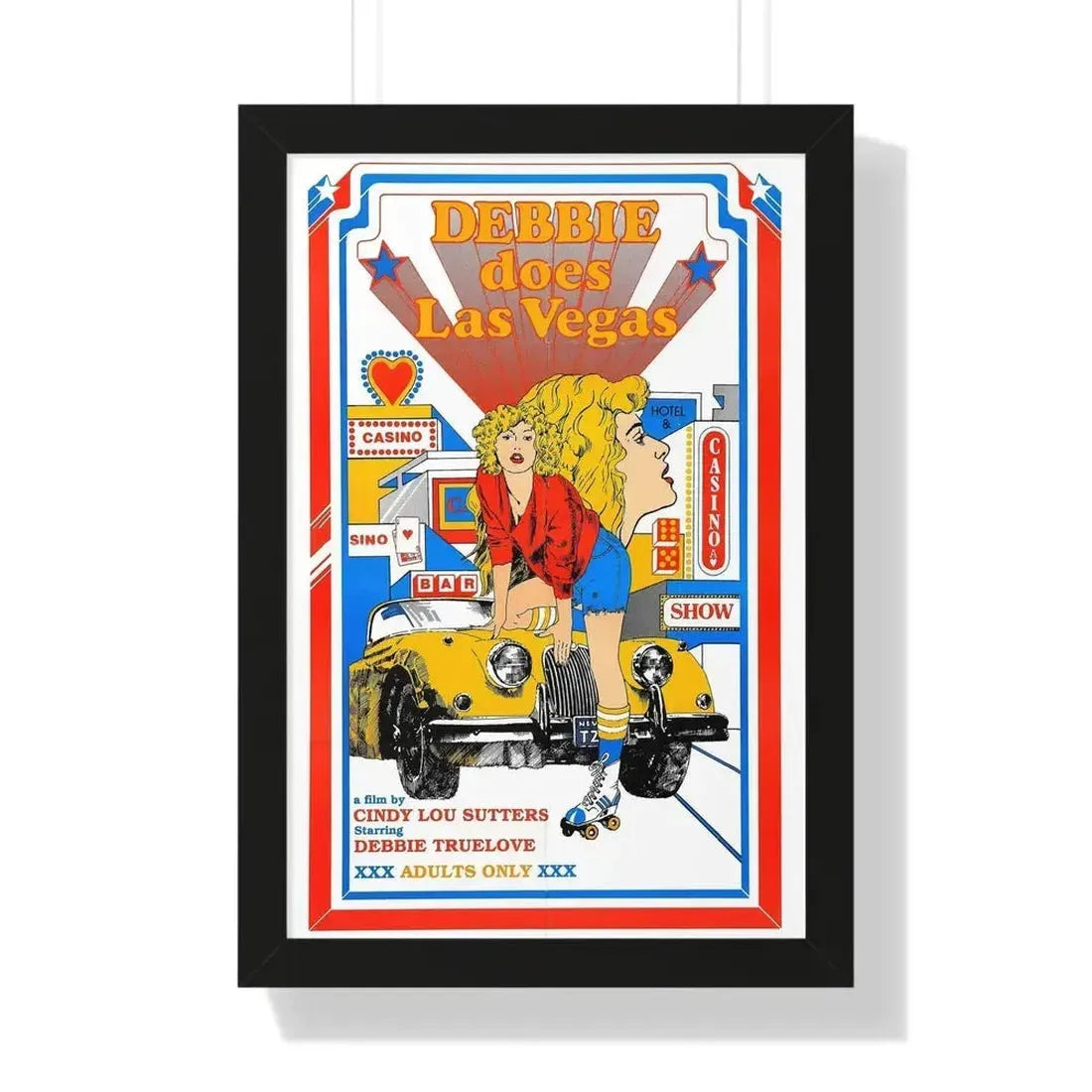 DEBBIE DOES LAS VEGAS 1981 - Framed Movie Poster - The Sticker Space