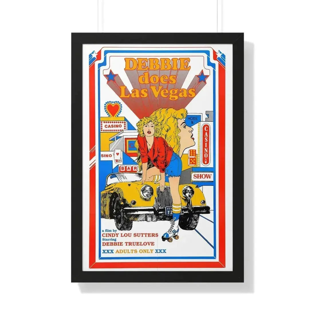 DEBBIE DOES LAS VEGAS 1981 - Framed Movie Poster - The Sticker Space