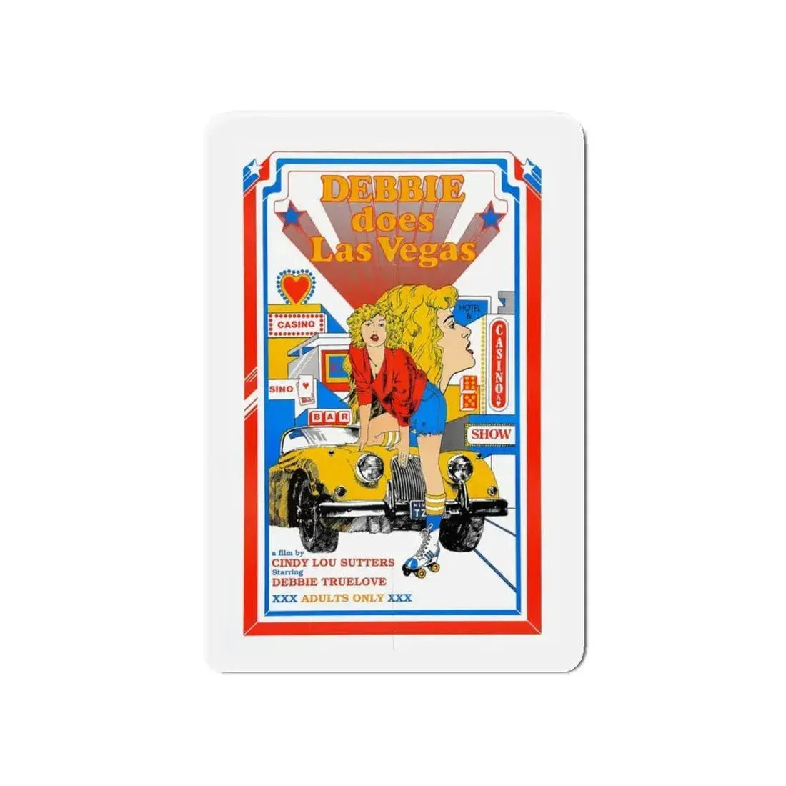 DEBBIE DOES LAS VEGAS 1981 Movie Poster - Refrigerator Magnet - The Sticker Space