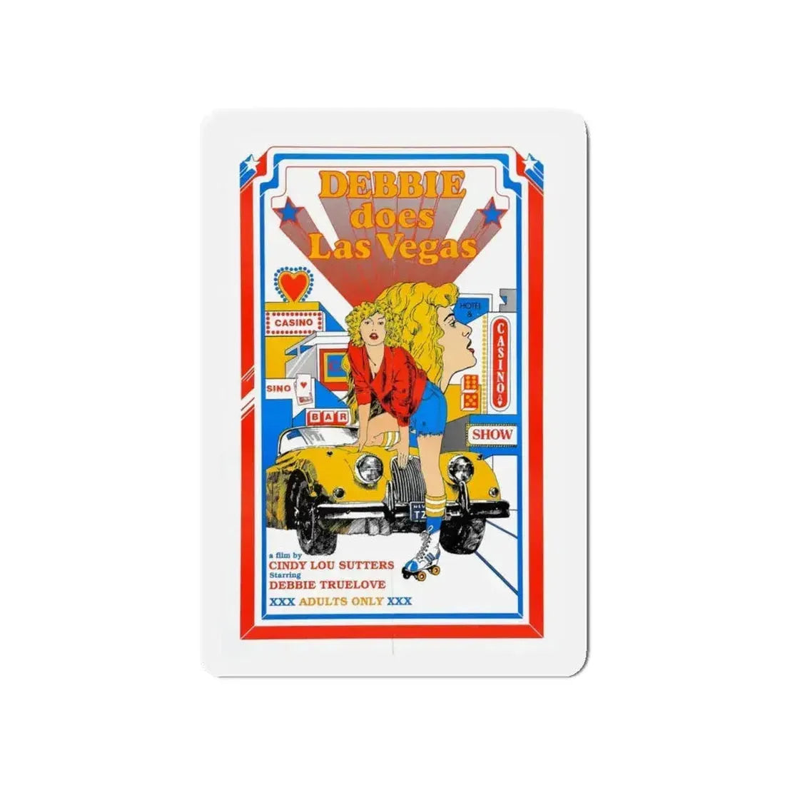 DEBBIE DOES LAS VEGAS 1981 Movie Poster - Refrigerator Magnet - The Sticker Space