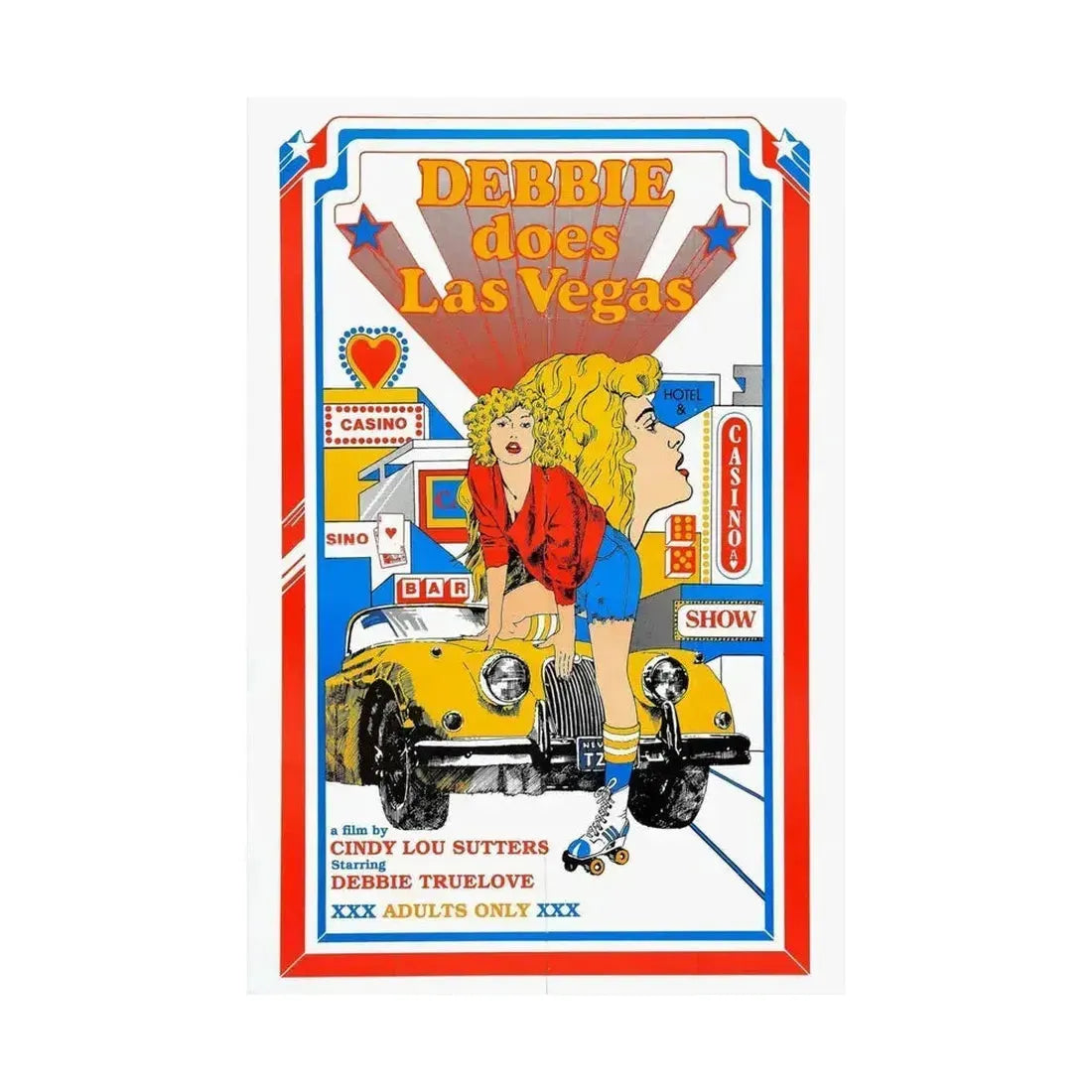 DEBBIE DOES LAS VEGAS 1981 - Paper Movie Poster - The Sticker Space