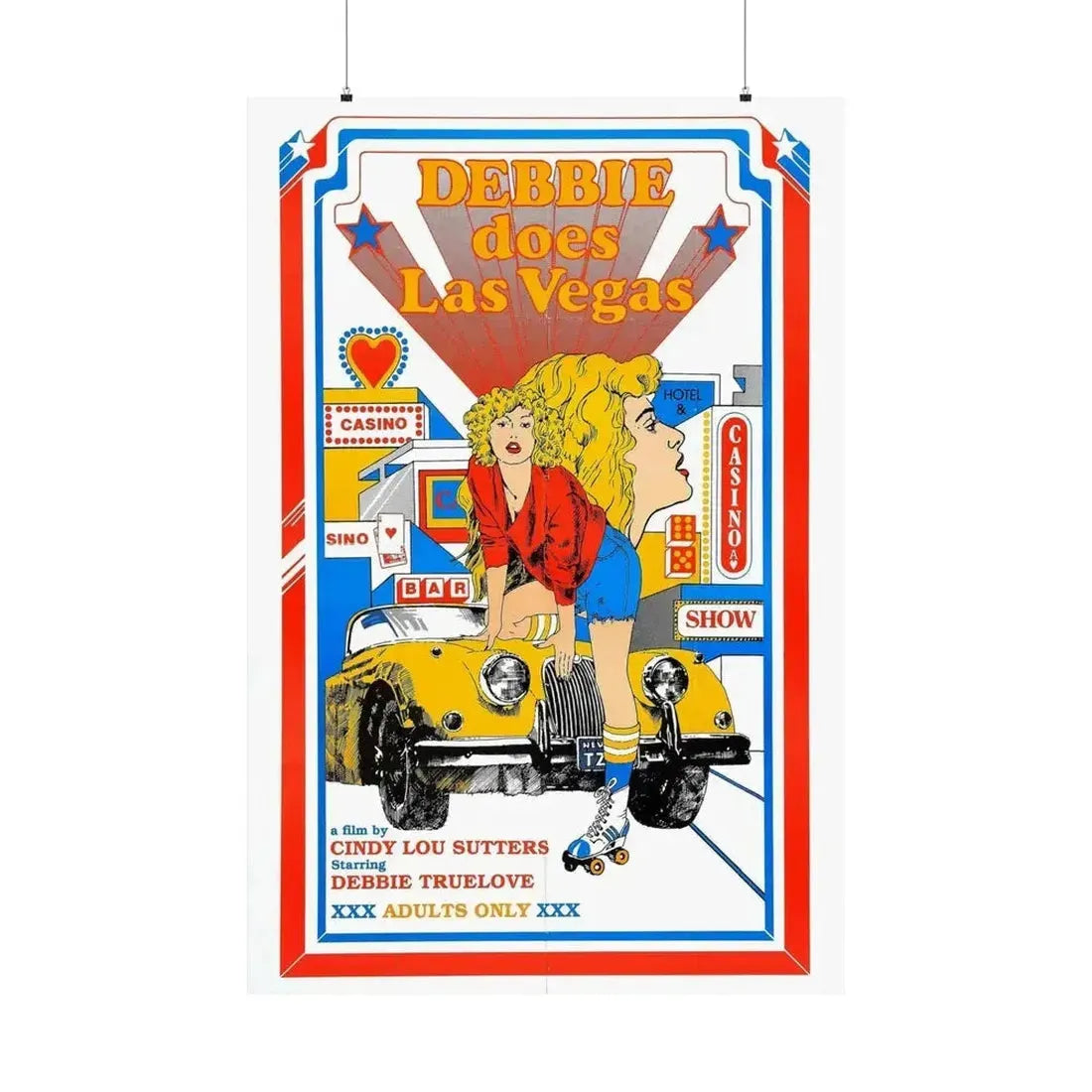 DEBBIE DOES LAS VEGAS 1981 - Paper Movie Poster - The Sticker Space