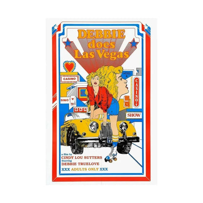 DEBBIE DOES LAS VEGAS 1981 - Paper Movie Poster - The Sticker Space