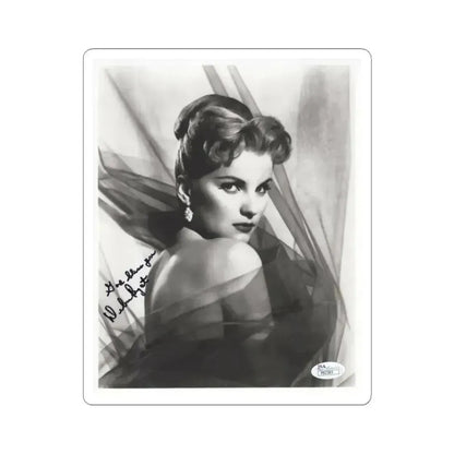 Debra Paget #04 - 8x10 B&W Glamour Portrait Upper Body Bare Shoulders Photo signed 1 (Vintage Female Icon) STICKER Vinyl Kiss-Cut Decal 3 Inch White - The Sticker Space