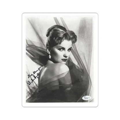 Debra Paget #04 - 8x10 B&W Glamour Portrait Upper Body Bare Shoulders Photo signed 1 (Vintage Female Icon) STICKER Vinyl Kiss-Cut Decal 6 Inch White - The Sticker Space