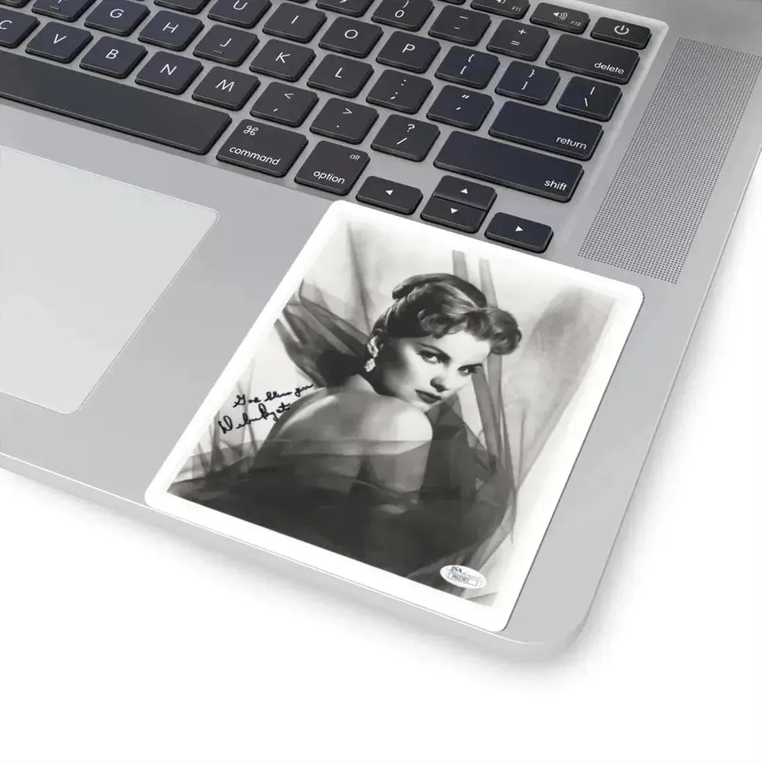 Debra Paget #04 - 8x10 B&W Glamour Portrait Upper Body Bare Shoulders Photo signed 1 (Vintage Female Icon) STICKER Vinyl Kiss-Cut Decal - The Sticker Space