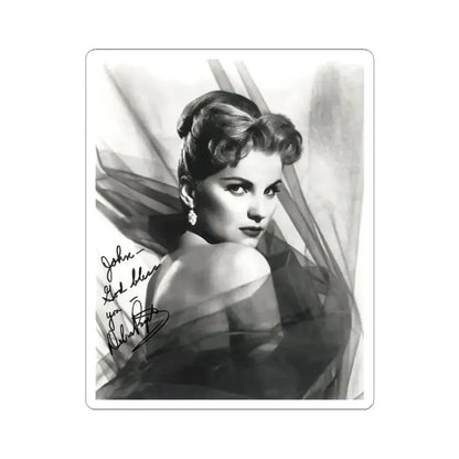 Debra Paget #04 - 8x10 B&W Glamour Portrait Upper Body Bare Shoulders Photo signed (Vintage Female Icon) STICKER Vinyl Kiss-Cut Decal 3 Inch White - The Sticker Space
