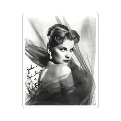 Debra Paget #04 - 8x10 B&W Glamour Portrait Upper Body Bare Shoulders Photo signed (Vintage Female Icon) STICKER Vinyl Kiss-Cut Decal 4 Inch White - The Sticker Space