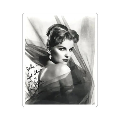 Debra Paget #04 - 8x10 B&W Glamour Portrait Upper Body Bare Shoulders Photo signed (Vintage Female Icon) STICKER Vinyl Kiss-Cut Decal 6 Inch White - The Sticker Space